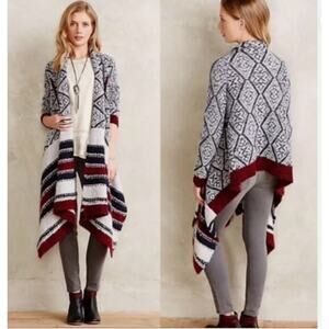 Anthropologie Sleeping on Snow Boho Western Blanket Cardigan Sweater Medium